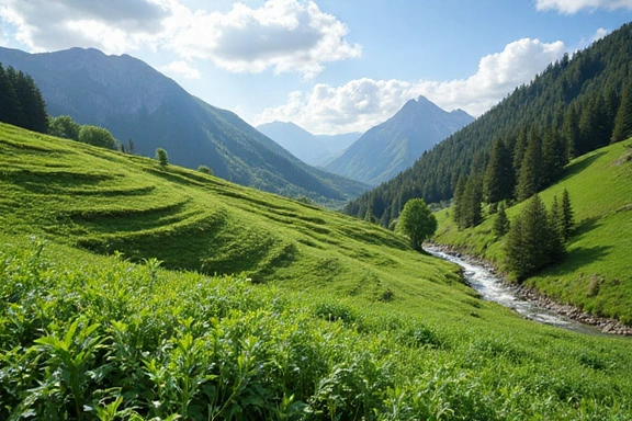 Isang tahimik na tanawin ng kalikasan, na nagpapakita ng mga bukirin o kagubatan kung saan maaaring kinuha ang mga natural na sangkap